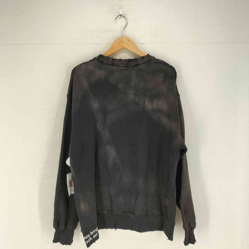 STUDIO33  フロントキリストプリントダメージ加工クルーネックスウェット street メンズ
